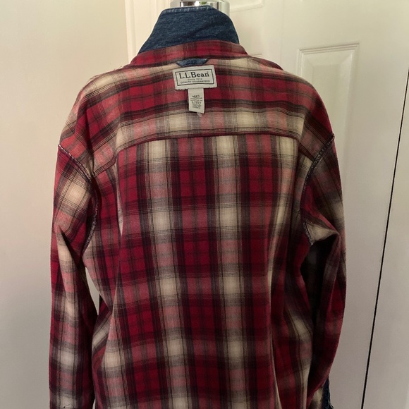LL Bean Men’s Denim Jacket - size Large Tall - Picture 7 of 8
